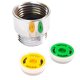 thumbnail image 2 of Xihbxyly Limitador de Ducha de Ahorro de Agua, Latón Cromado, Rosca de 1/2 Pulgada, Hasta Un 70 % de Ahorro de Agua, 3 Insertos de Caudal Incluidos, Ahorro Anual de Hasta £150, 2 of 7