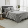 thumbnail image 2 of Lavish Home 3-Piece Full/Queen-Size Faux Mink Fur Sham and Comforter Set for Adult, 2 of 7