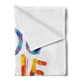 thumbnail image 2 of Saying Soft Flannel Fleece Throw Blanket, You Have Power Inscription Triangular Letters Colorful Youthful Design, Cozy Plush for Indoor and Outdoor Use, 50" x 60", Multicolor, by Ambesonne, 2 of 5