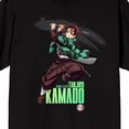 thumbnail image 7 of Demon Slayer: Infinity Castle Tanjiro Striking Pose Men's Black Short Sleeve Tee-6XL, 7 of 7