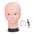thumbnail image 4 of Cabeza de maniquí calva para confección de pelucas, estilismo, cosmetología, formación multiusos sin ceja, 4 of 9
