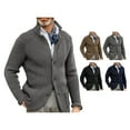 thumbnail image 4 of Man Jacket V Neck Casual Stand Collar Fashionable Warm Keeping Pure Color Male Jacket for Dating Party Gray 3XL, 4 of 6