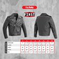thumbnail image 3 of First Mfg Co - Cry Baby - Boy's Motorcycle Black Leather Jacket - 14 - Action Back Belted Gussets Quilted Liner, 3 of 5