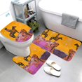 thumbnail image 3 of Bathroom Rugs Sets 3 Piece - Cliff Western Cowboy Absorbent Non Slip Bath Mats, U-Shape Toilet Lid Cover, Contour Mat, Soft Washable Shower Mats Bath Rug Mat for Bathroom Tub Toilet, 3 of 7