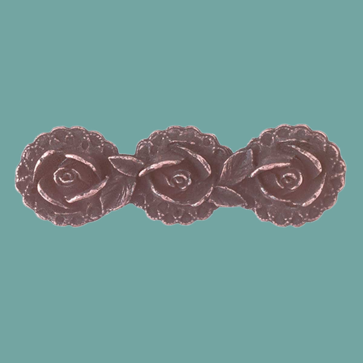 Cabinet Pull Antique Copper Solid Brass Flower 3 1/2" W | Renovator's Supply
