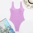 thumbnail image 4 of BKQCNKM One Piece Swimsuit Women, Full Coverage Swimsuits for Women, Padded Swimsuits for Women, Ribbed Swimsuits, Slimming Swimsuits for Women, Purple M, 4 of 5