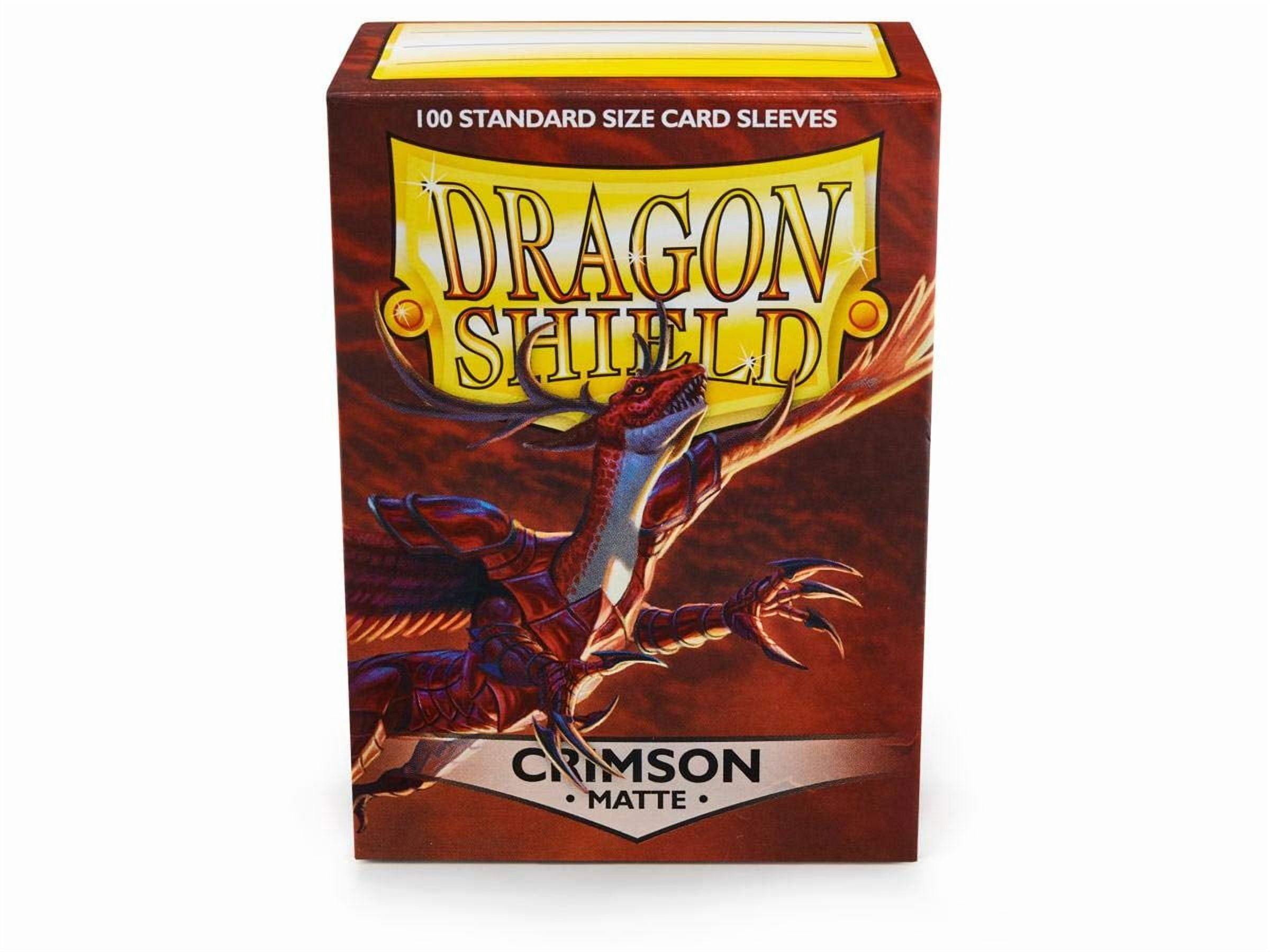 10 Packs Dragon Shield Matte Crimson Standard Size 100 ct Card Sleeves Display Case