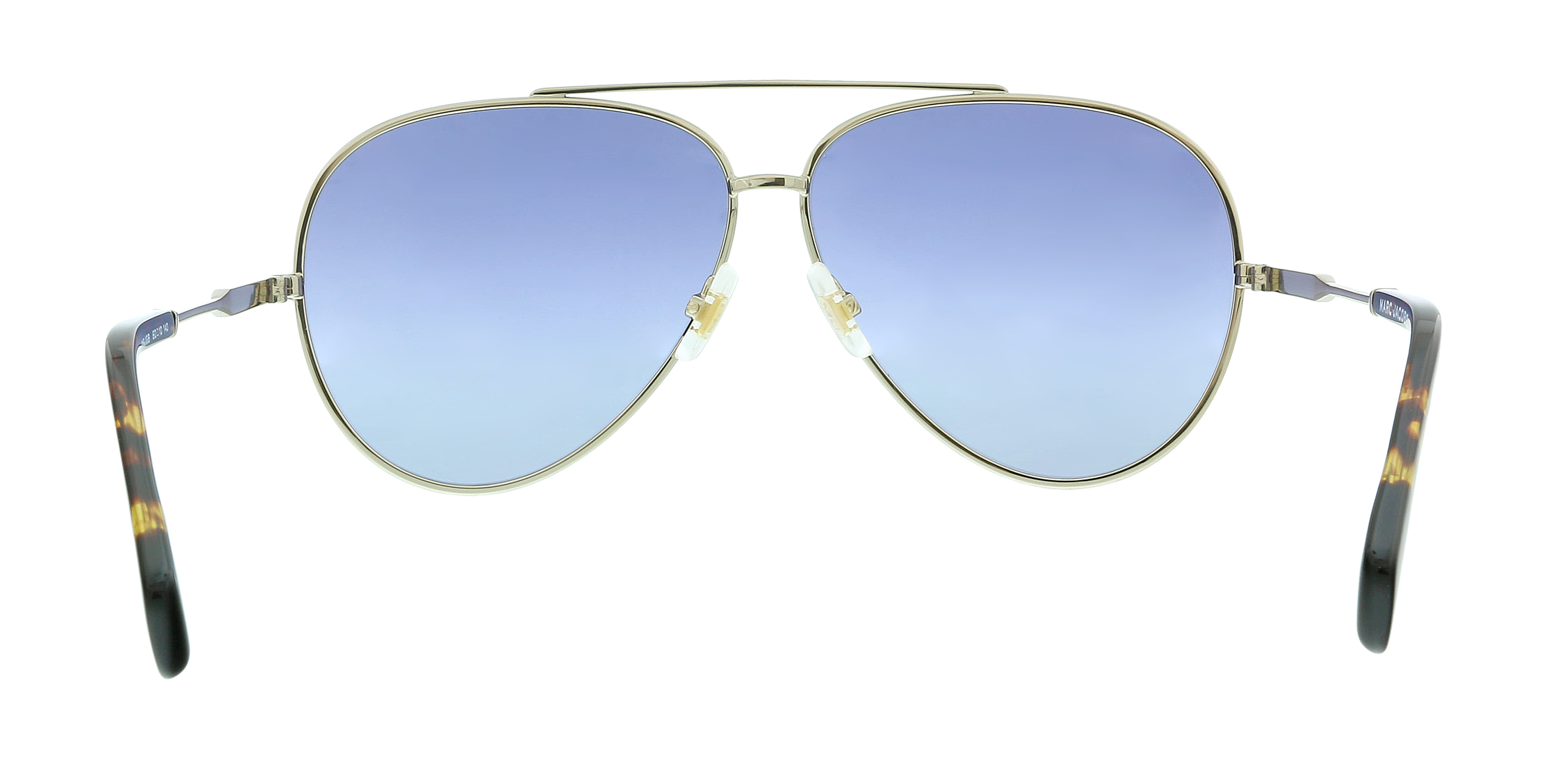 Marc by Marc Jacobs Aviator Mirrored Sunglasses Marc Jacobs Black/Gold-Tone Mirrored Aviator – Eyedictive main image 2