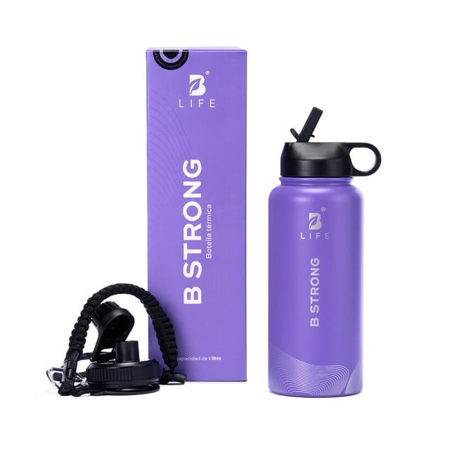 Botella Térmica Color Violeta 1L (32 Oz) B Strong | Libre de BPA | B Life