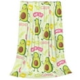 thumbnail image 2 of Bingfone Avocado Work Out Print Flannel Fleece Blanket Throw Blanket For Bed,Sofa,Couch,Travel,Camping(50"X40"), 2 of 9