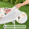 thumbnail image 5 of Pioneer Flower Floral Print Pattern Round Fitted Tablecloth with Elastic Edge,Dining Table Cover Waterproof,Outdoor Round Tablecloth for Camping,Dining,Indoor and Outdoor, 5 of 7