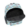thumbnail image 6 of FORMRS Kids School Backpack with Front Zippered Pocket 12" Student Travel Daypack, Blue Trains Pattern, 6 of 6