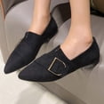 thumbnail image 6 of SuTry Women's Pointed Toe Loafers Slip On Metal Buckle Decor Comfortable Casual Walking Shoes(40), 6 of 9