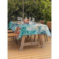 thumbnail image 2 of Outdoor Tablecloth with Umbrella Hole and Zipper, Sea Turtle Coastal Rectangle Table Cloth 60x102 Inch Waterproof Tablecloth, Nautical Summer Coral Ocean Vintage Picnic Table Cover for Patio Camping, 2 of 7