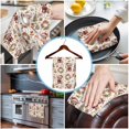 thumbnail image 3 of Christmas Kitchen Towels Set of 2, Water Absorbent Dish Towel, Elk Xmas Tree Wreath Balls Bell Decorative Hand Towels - Quick Drying Cloth for Cooking Baking, 18x28 Inch, 3 of 8