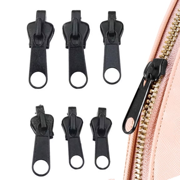 Zipper Head Repair | 6pcs Sturdy Zip Fixer Heavy Duty Zipper Head Accessories | Detachable Zip Slider Repair Kit | Multifunctional Fix Zipper Puller Replacement for Clothes or Bags