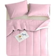 thumbnail image 4 of D.N.G. BEDDINGS 1 Piece Luxury Thicker Pattern Comforter, Premium Super Soft, 800 Thread Count, 100% Egyptian Cotton, Oversized Super King Size Light Pink Solid Color, 4 of 6