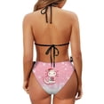 thumbnail image 6 of Uourmeti Christmas Cartoon Axolotl Halter Triangle Bikini Set - Cute Holiday Two Piece Swimsuit for Beach & Pool Vacations, 6 of 9