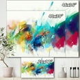 thumbnail image 2 of Designart - Histoire Turquoise avec des Touches de Jaune et Rouge - Tableau Moderne sur Toile, 2 of 2