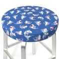 thumbnail image 3 of Balery Cute Shark Fundas de asiento para taburete de bar redondo de tela de terciopelo ajustables que protegen de arañazos y manchas para sillas de 14 a 17 pulgadas.-14 inch, 3 of 7