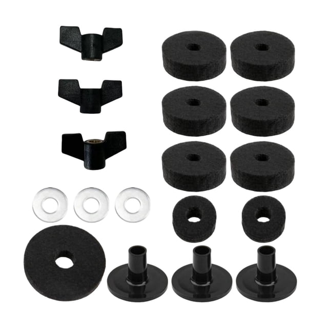 lionlar 18 Pcs Support Cymbale Feutres Instrument de Percussion Remplacement Cymbale Robuste Noir