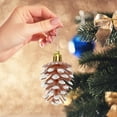 thumbnail image 4 of 6Pcs Christmas Tree Pinecone Ornaments Plastic Painting Pinecone Christmas Decorations Christmas Tree Decoration Pendant(Coffee), 4 of 6