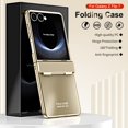 thumbnail image 5 of Decase Case for Samsung Galaxy Z Flip 7, Electroplated Hinge Protection Phone Case, Raised Edge Screen & Camera Protection,Gold, 5 of 8