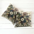 thumbnail image 3 of Ambesonne Floral Eucalyptus Throw Pillow Cover Pack of 2, Rustic Seasonal, 2 Pcs-26"x16", Eggshell Maroon Green, 3 of 5