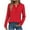 Red, variant on Classic Black & White Polka Dot Long Sleeve Blouse – V-Neck Button-Up Top for Women (Breathable, Stylish Everyday Wear)
