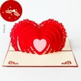 thumbnail image 2 of OUNONA 2Pcs Wedding Greeting Cards Red Paper Creative 3D Design Romantic Invitation Cards, 2 of 8