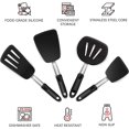 thumbnail image 2 of ShenMo Silicone Rubber Spatula for Non-Stick Cooking Utensils by Boxiki Kitchen - Cooking Utensils Egg Spatula, Pancake Spatula Utensils - BPA Free Kitchen Utensil with Heat Resistant Silicone - Set of 4 Utensils, 2 of 5