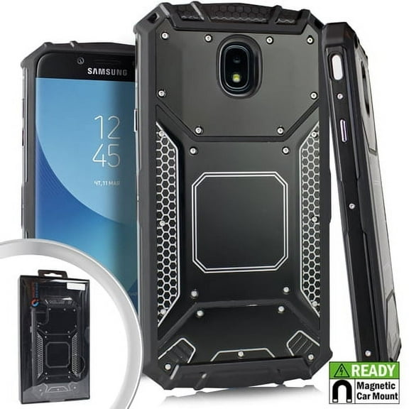 GSA Screw Metal Jacket Case for Samsung Galaxy J7 (2018), J737 - Black