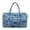 Blue Fish Print, variant on Garronmavis Black Spider Web Print Large Quilted Duffle Bag for Women, Travel Weekender Bag Overnight Carry On Bag with Zipper Pockets for Gym, Dance, Halloween Getaways