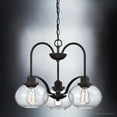 thumbnail image 4 of Luxury Utilitarian Indoor Chandelier, 16.50''H x 22.00''W, with Coastal Style Elements, Nautical Design, Black Bronze Finish and Clear Seeded Glass, UQL3351, 4 of 7