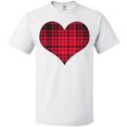 thumbnail image 3 of Inktastic Red Plaid Heart T-Shirt, 3 of 5