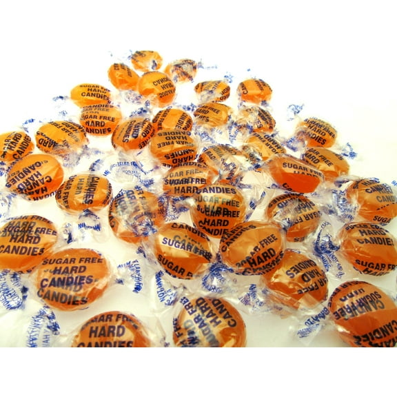 Coastal Bay Fat / SUGAR FREE 8oz Orange Fruit Flavor Hard Candy Candies