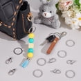 thumbnail image 5 of 10Pcs 25x17mm 304 Stainless Steel Lobster Claw Clasps Spring Lanyards Trigger Snap Hooks Strap 10Pcs 25mm with Key Rings Connectors for DIY Keychain DIY Jewelry Making Findings, 5 of 6