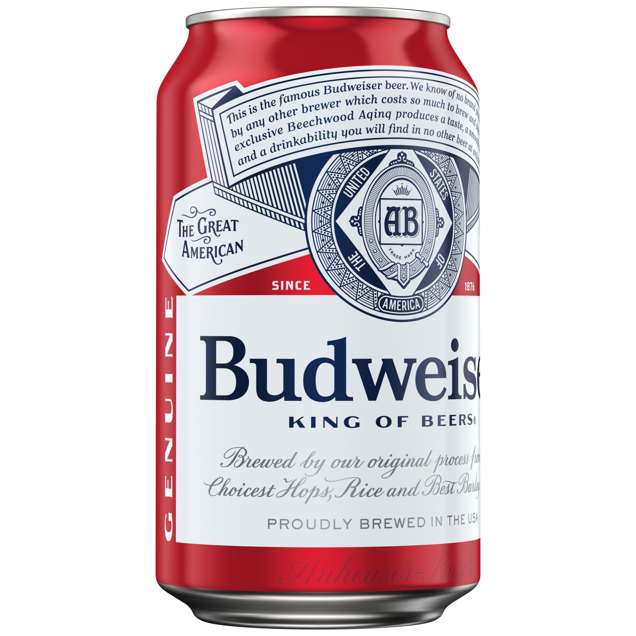 Budweiser American Lager Beer 30 Pack 12 fl oz Aluminum Cans