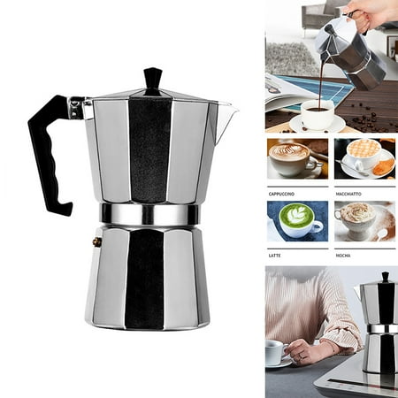 

Aluminum Coffee Maker Durable Moka Cafeteira Expresso Percolator Pot Practical Moka Coffee Pot 50/100/150/300/450/600ml