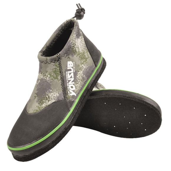 TFixol Yonsub Neoprene Fishing Shoes with Steel Nails for Men and Women - Anti-Slip Felt Sole for Rock and Stream Fishing, Comfortable and Durable, Army Green Size 5 (35-36)