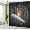 thumbnail image 5 of Ambesonne Space Shower Curtain, Wold Stardust Scenery, 69"Wx75"L, Orange Grey, 5 of 5