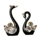 thumbnail image 3 of 2 figuras de cerámica de cisne para decoración del hogar, estatuas coleccionables de animales. Negro, 3 of 9