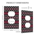 thumbnail image 3 of Fotbe red Minimalist Snowflake Print Duplex Receptacle Wall Plate, 1-Gang 5.0" x3.0" Wall Outlet Covers, Dual Outlet Faceplates Covers, Color-matched Screws Included-Style S, 3 of 6
