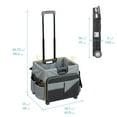 thumbnail image 2 of ECR4Kids Universal Rolling Utility Cart with Canvas Organizer Bag, Mobile Storage, Black/Grey, 2 of 9