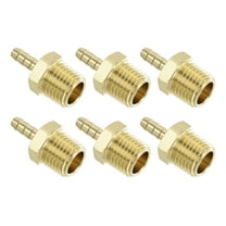 Brass Hose Barb Fittings 6 Pack 1/8" Barbx1/4" NPT Male Brass Barb Pipe Fitting