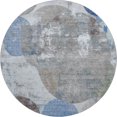 thumbnail image 2 of Addison Rugs Mayfield Premium Machine Washable Transitional Stripes Blue Round Rug, 8' x 8', 2 of 5
