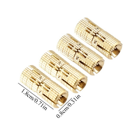 Ejoyous 4pcs Pack Copper Brass Cabinet Gift Box Concealed Barrel