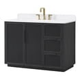 thumbnail image 2 of Busan 48"  Single Bath Vanity in Oak Classic Black with  White Quartz Stone Top, 2 of 17