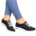 thumbnail image 3 of Chaussures de Course pour Femmes, Espadrilles à Plateforme Décontractées pour Marche, Chaussures de Sport à Lacets pour Automne Printemps, 3 of 7
