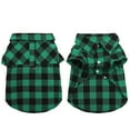 thumbnail image 3 of Queenmore Dog Shirt Plaid Puppy Clothes, Summer Gift for Small Medium Large Dogs Soft Pet T-Shirt Breathable ,Polyester-cotton Green&Black Plaid-S, 3 of 7